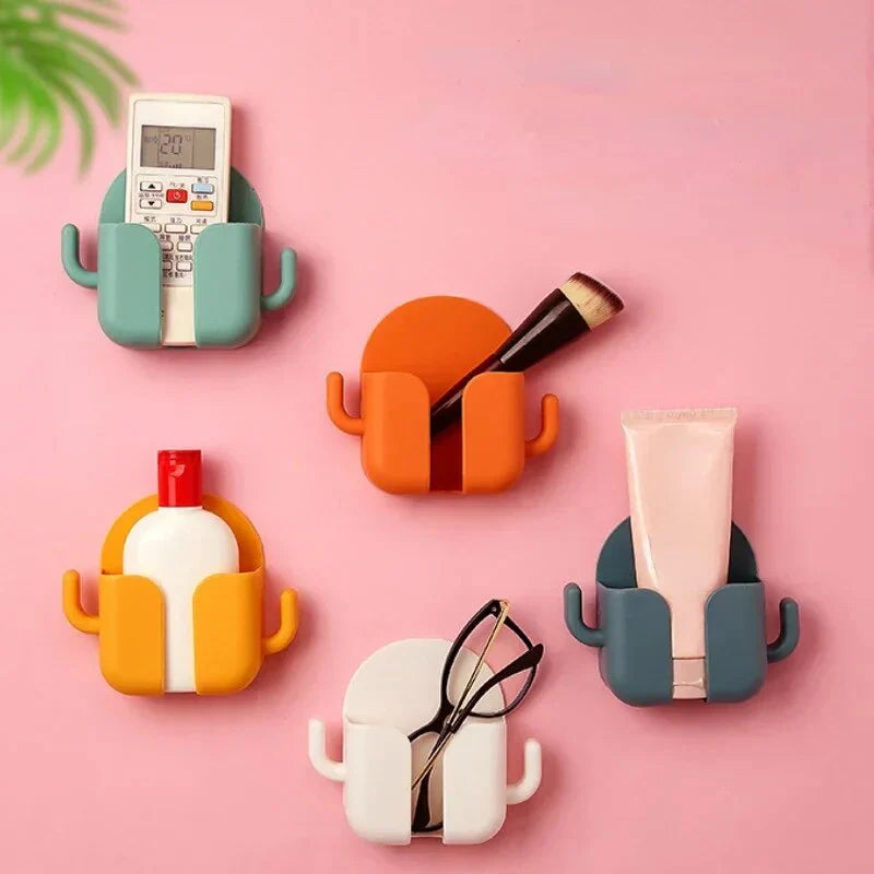 Wall Mounted Multipurpose Holder with Hooks Storage Organizer