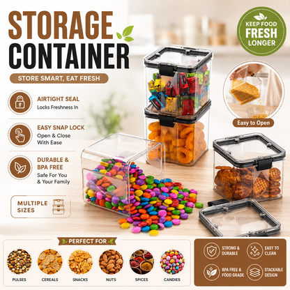 Airtight Food Storage Containers Leakproof Kitchen Organizer