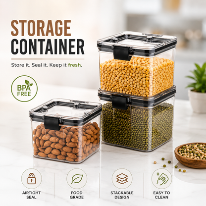 Airtight Food Storage Containers Leakproof Kitchen Organizer