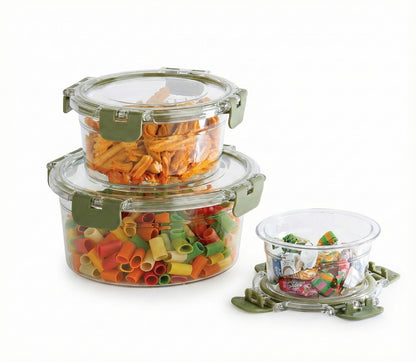 Round Airtight Food Storage Containers Leakproof Kitchen Set