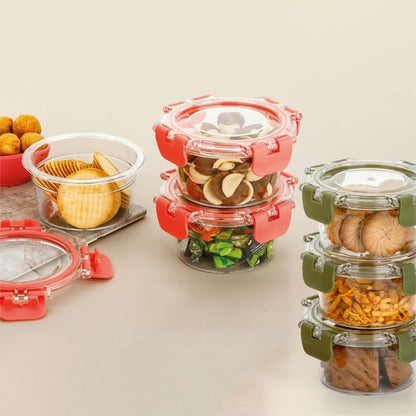 Round Airtight Food Storage Containers Leakproof Kitchen Set