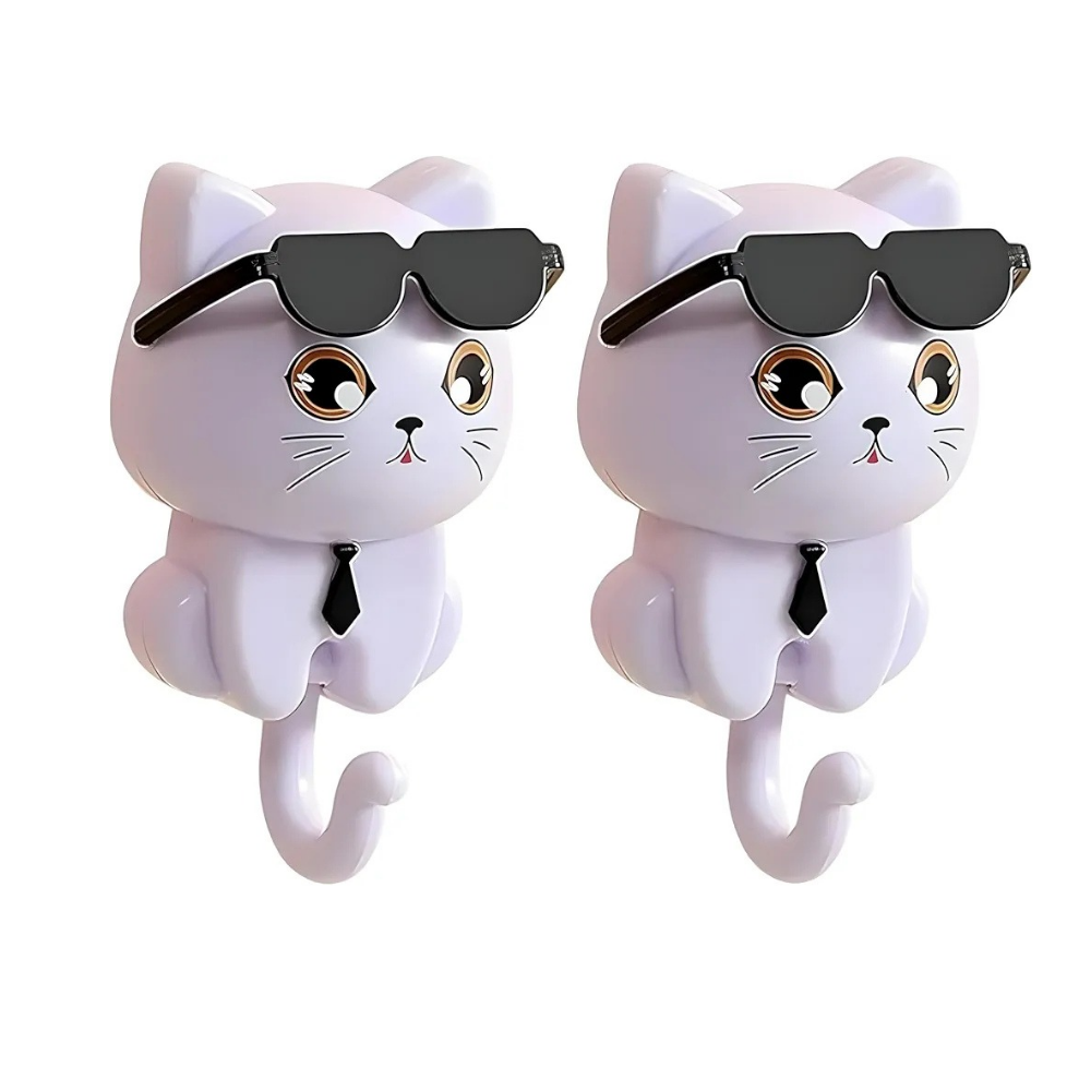Cute Cat Wall Hook Self Adhesive Key Holder