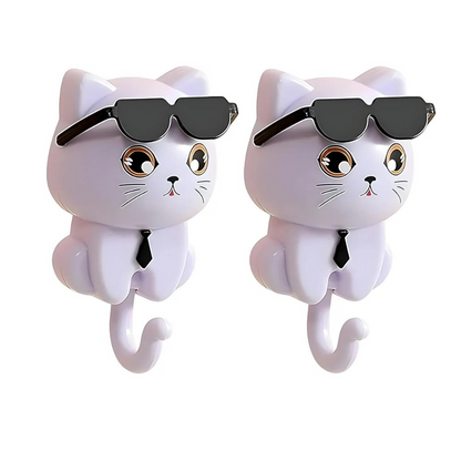 Cute Cat Wall Hook Self Adhesive Key Holder