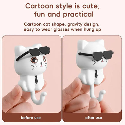 Cute Cat Wall Hook Self Adhesive Key Holder