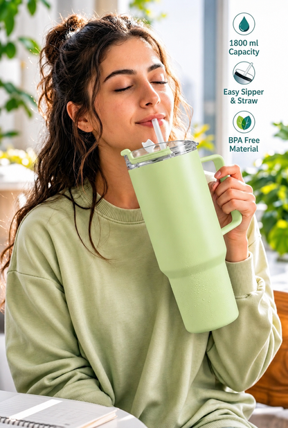 tumbler with straw leakproof travel mug office & travel