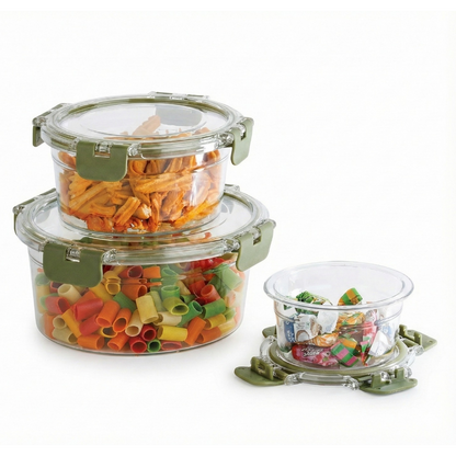 Round Airtight Food Storage Containers Leakproof Kitchen Set