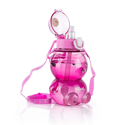 Cute Teddy Bear Water Bottle Kids Leakproof Sipper