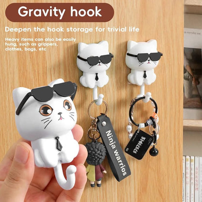 Cute Cat Wall Hook Self Adhesive Key Holder
