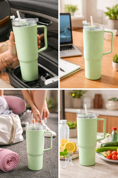 tumbler with straw leakproof travel mug office & travel