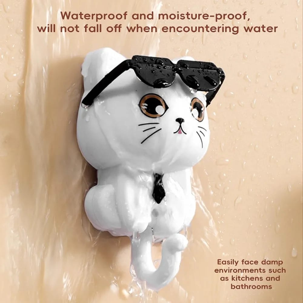 Cute Cat Wall Hook Self Adhesive Key Holder