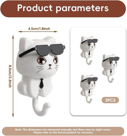 Cute Cat Wall Hook Self Adhesive Key Holder